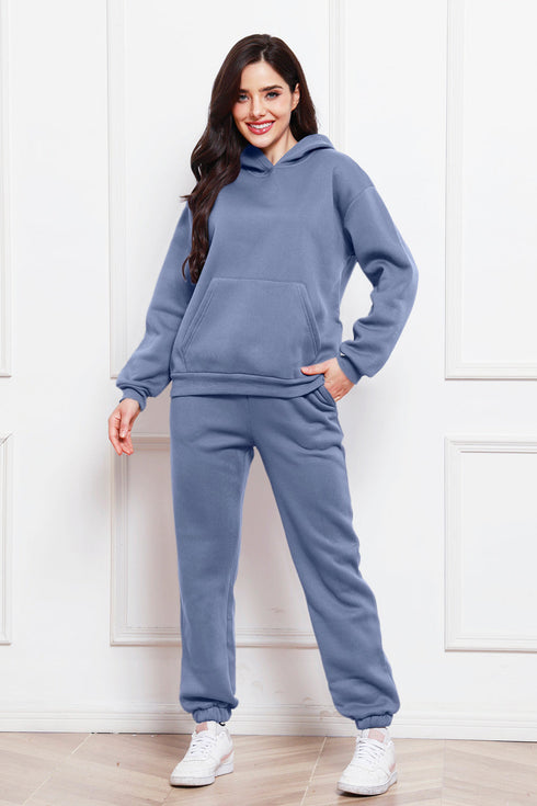 'Sarah' Long Sleeve Hoodie and Pants Set - Celes Fashion